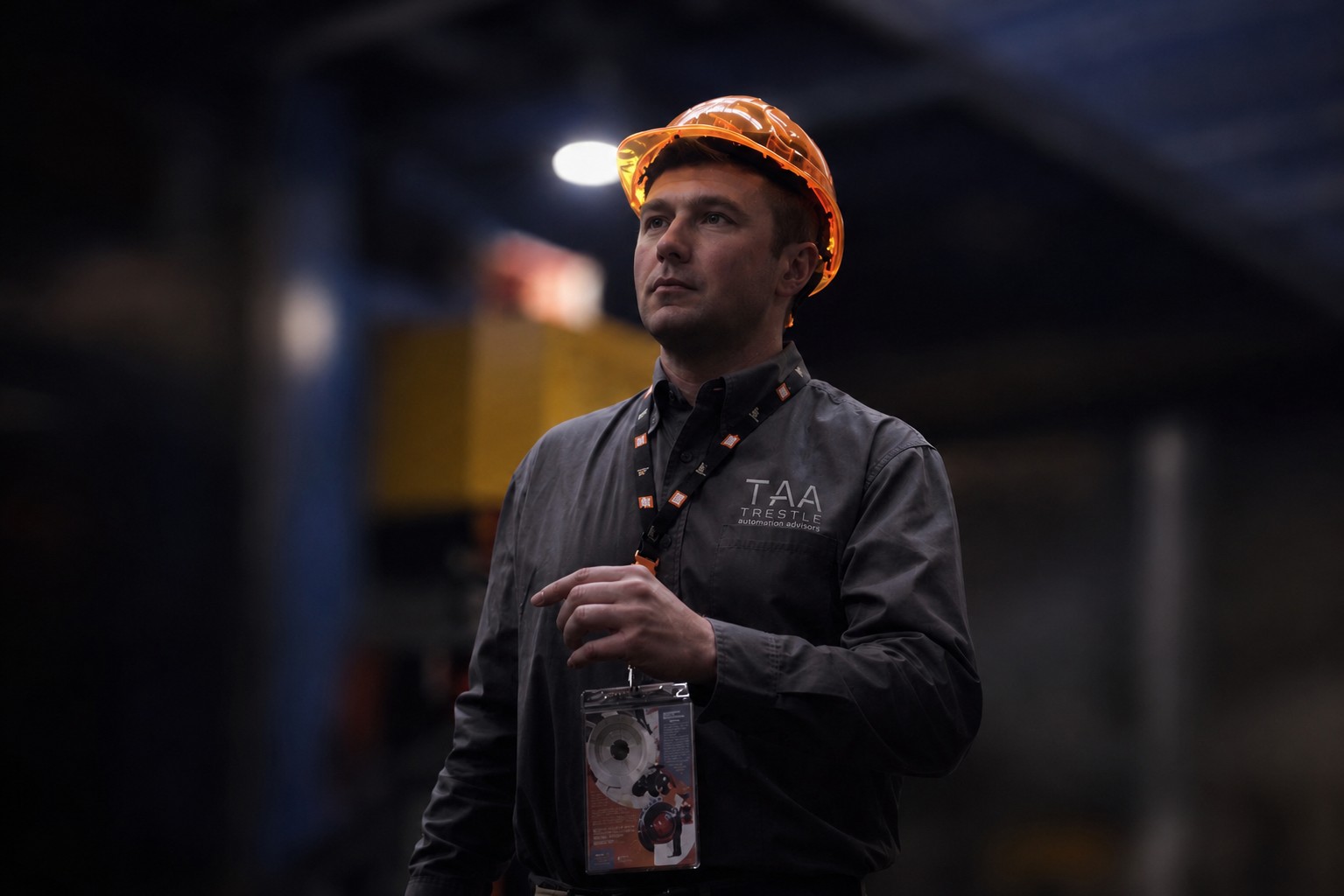 Neil Berardi, founder of Trestle Automation Advisors, on a manufacturing floor
